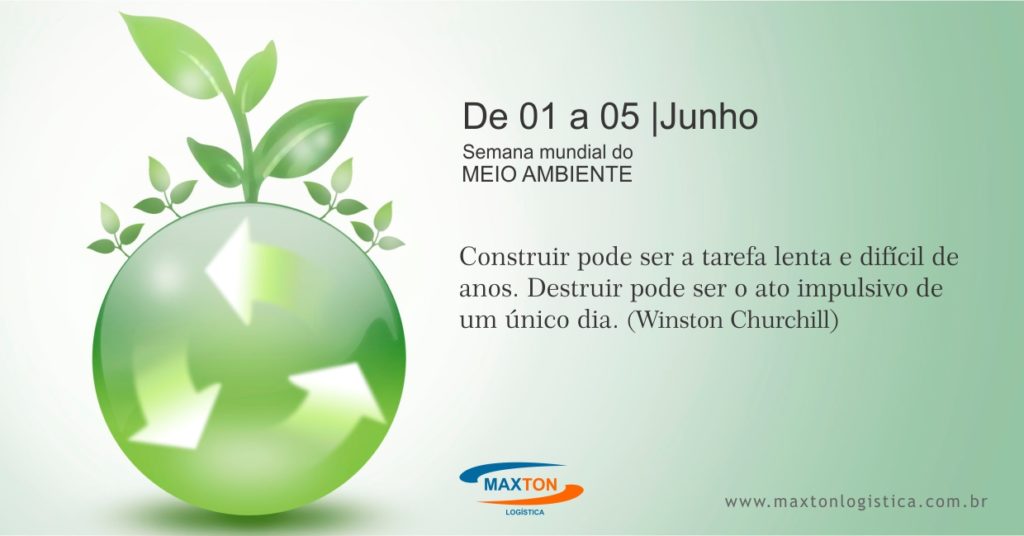 De 01 a 05 de junho comemora-se a semana Mundial do Meio Ambiente