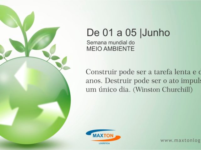 De 01 a 05 de junho comemora-se a semana Mundial do Meio Ambiente