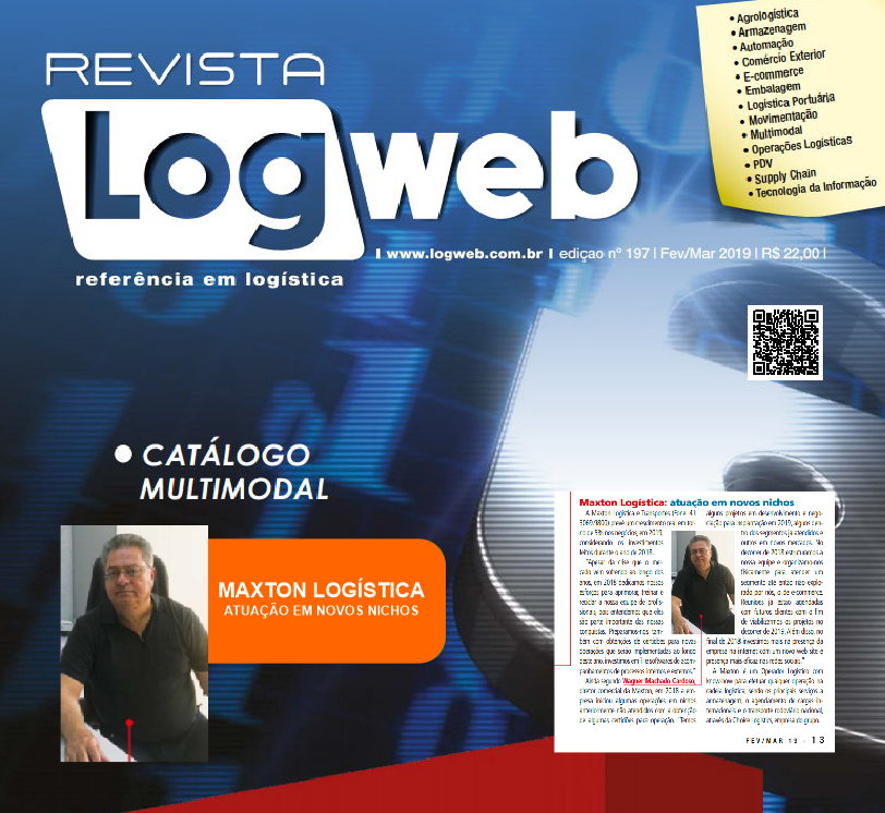 Wagner Cardoso, Diretor comercial da Maxton Logística, fala de novos nichos na Revista Logweb